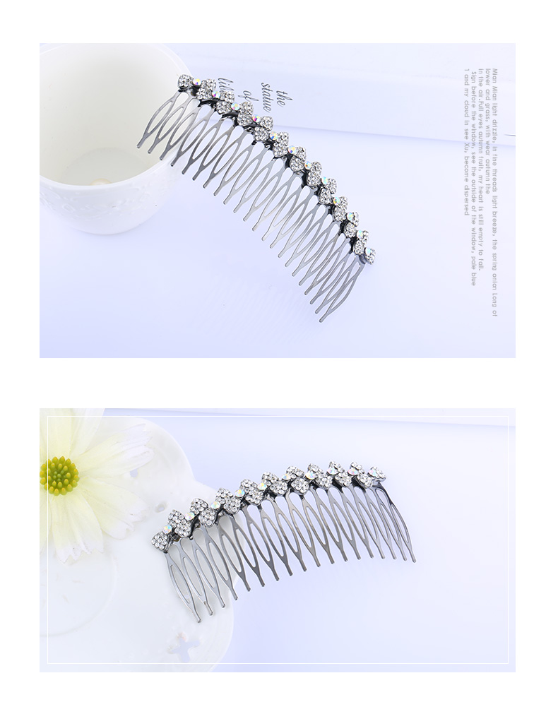 Phiên bản tiếng Hàn của phụ kiện tóc rhinestone chải tóc lược chải tóc mái bằng sắt chải răng chải kim cương kẹp tóc kẹp tóc đầu clip Hàn Quốc băng đô