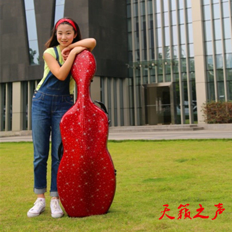 New carbon fiber cello box 3 2KG light and waterproof pressure resistant and anti-fall aircraft Shipping Box Bag Manufacturer Direct