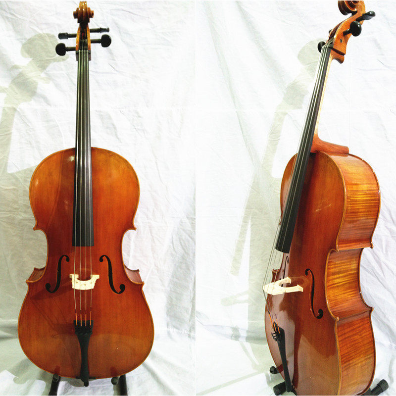 Qin factory solid wood handmade children adult cello primary test stage performance cello alcohol paint