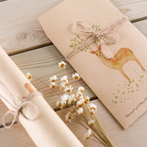 Valentines Day writing love letter paper envelope set lovers retro students literary and artistic hipster beautiful romantic ins simple beautiful beautiful cowhide single line letter envelope letter letter Deer deer cute