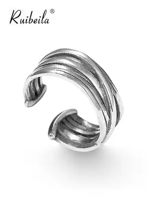 ruibeila vintage do old ear clip for men and women 925 sterling silver niche personality earring ear clip new single tide