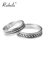 ruibeila925 silver retro pattern simple ring men and women thin ring ring ring finger couple Ring Ring (single)