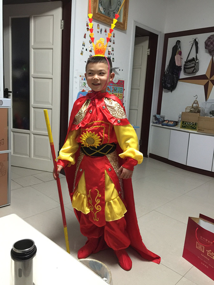 Giáng sinh thiếu nhi Quần áo Ngộ Không Qi Tian Da Sheng phù hợp với vẻ đẹp vua khỉ biểu diễn quần áo người lớn Hành trình đến trang phục đồ bé gái