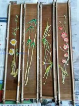 Zen hand-painted tea table bamboo mat tea ceremony bamboo tea mat antique decorative ornaments bamboo coaster bamboo tea tray long strip