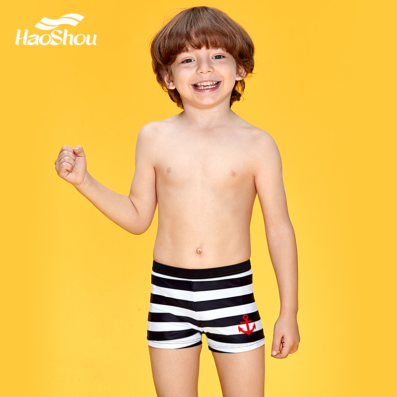 Children's boys swimming trunks Medium and large children's boxer quick