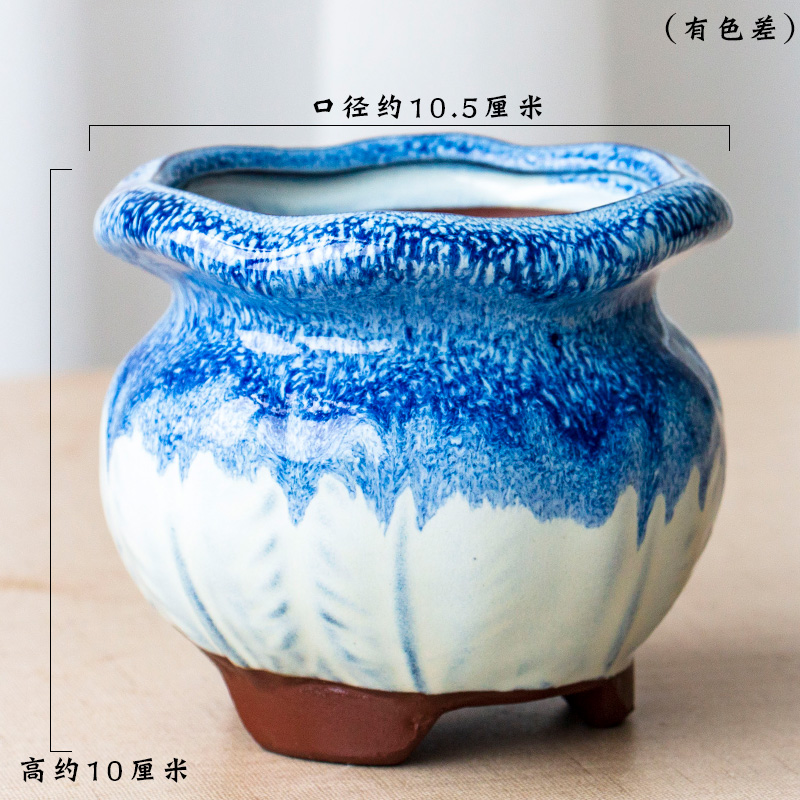 Meaty plant flower pot is more than meat flowerpot coarse pottery ceramic contracted breathable large character of the creative small green the plants