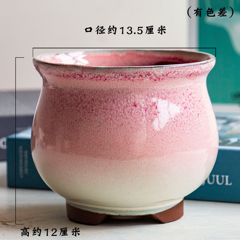 Meaty plant pot coarse pottery flowerpot, fleshy green plant rose medium old running high pot ceramic hu, restoring ancient ways