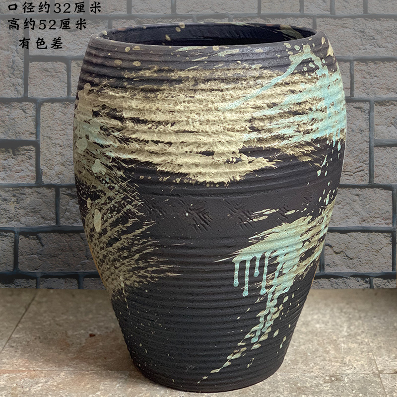 Large POTS garden flowerpot coarse pottery land drilling plant orchid rose ceramics high old running the rattan flower pot