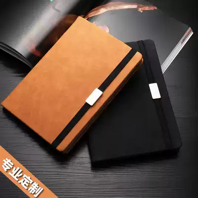Notebook customization can print logo Simple business notebook work meeting record book subsidiary wholesale office supplies leather notepad thickened stationery diary gift box set
