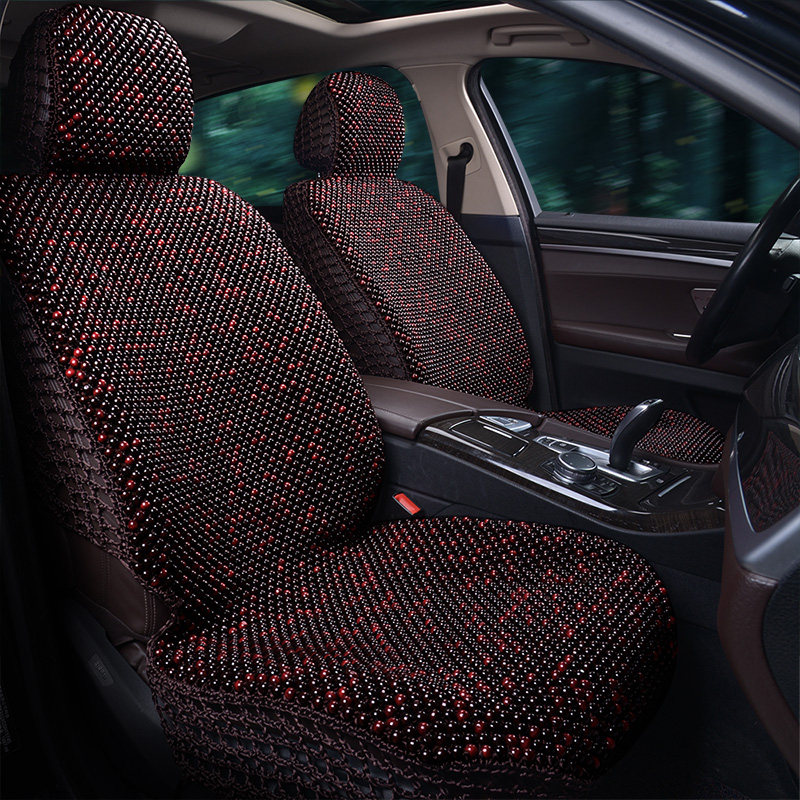 Dering River Car Cushions Wood Beads Summer Cool Cushion Car Breathable Five Pieces Upscale Universal Seat Cushion Fart Cushion