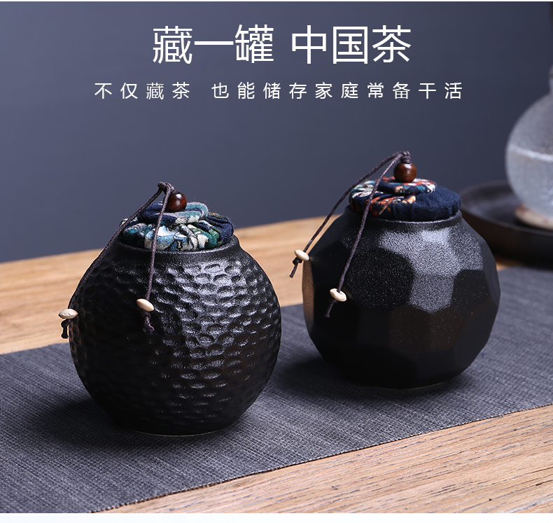 Dragon invertors caddy fixings ceramic POTS trumpet pu - erh tea to wake up the tea box storage sealed as cans small household caddy fixings