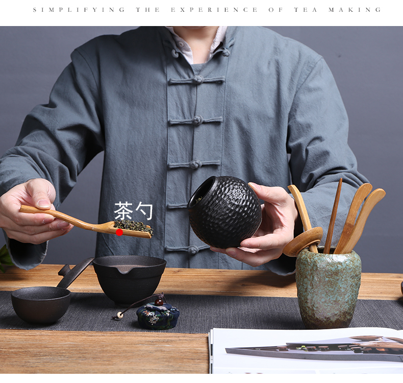 Dragon invertors ceramic accessories tea six gentleman 's suit ebony MuZhu kung fu tea tea art combination furnishing articles