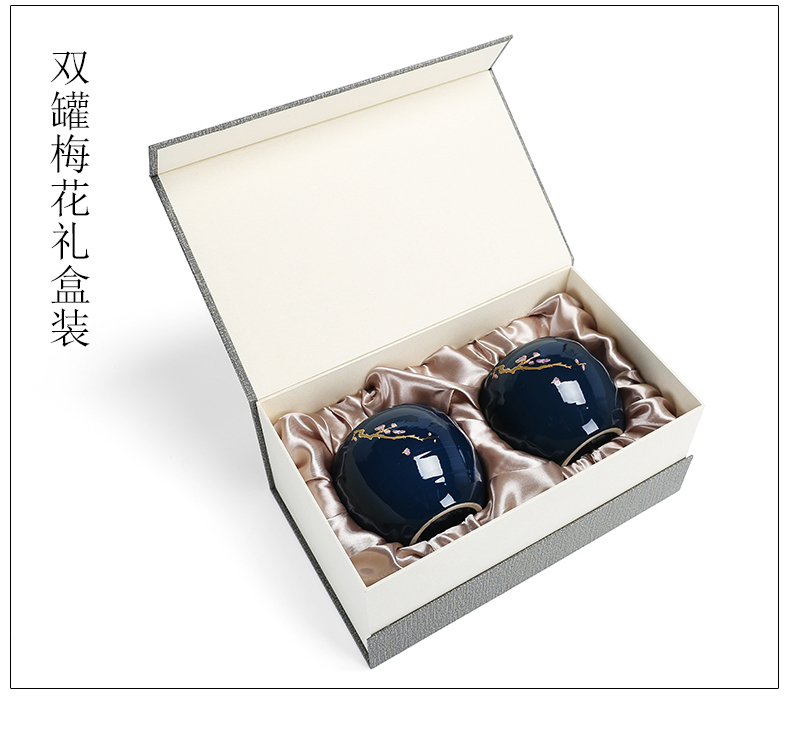 Dragon invertors ji blue glaze large caddy fixings kung fu tea set ceramic tea pot round pot seal up tea, tea warehouse
