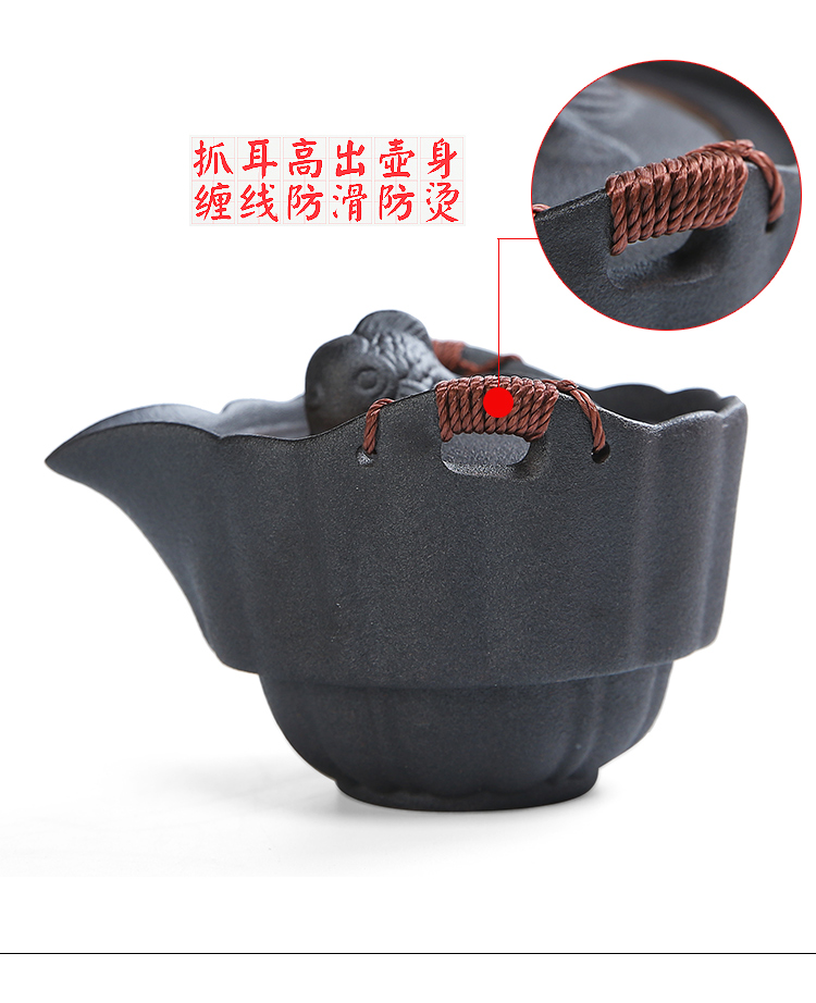 Dragon invertors travel tea set suit portable bag type ceramic teapot teacup crack cup a pot of 2 cup two cups of household