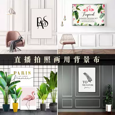 直播背景布主播背景布3d 立体直播间装饰布置网红抖音壁布背景图女主播超大墙装大气可移动室内简约背景墙纸