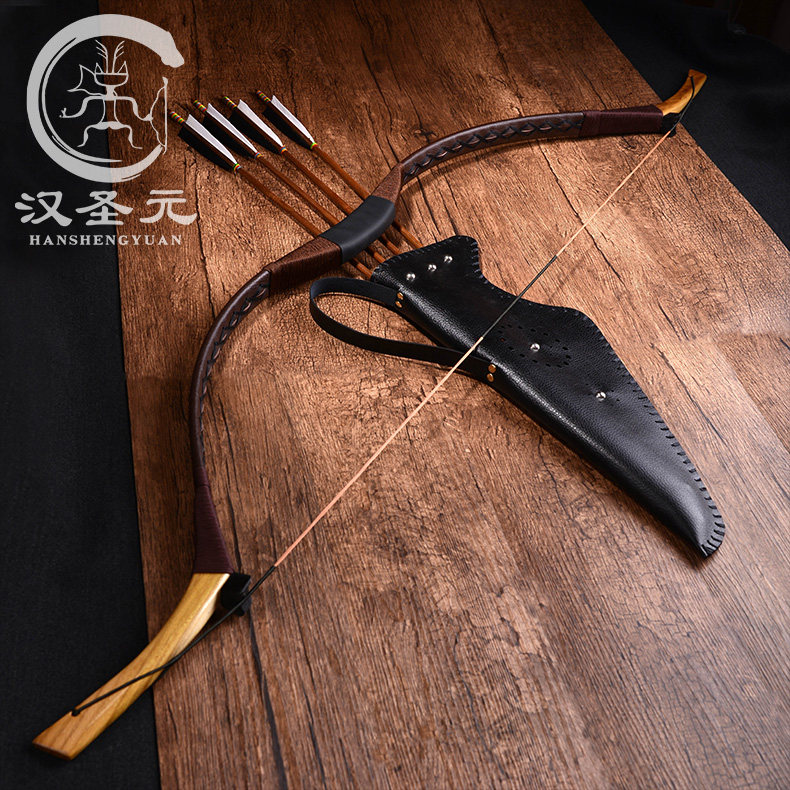 Han Shengyuan bow and arrow ancient bow shooting traditional bow and arrow Mongolian bow set archery shooting competition competitive reverse bow