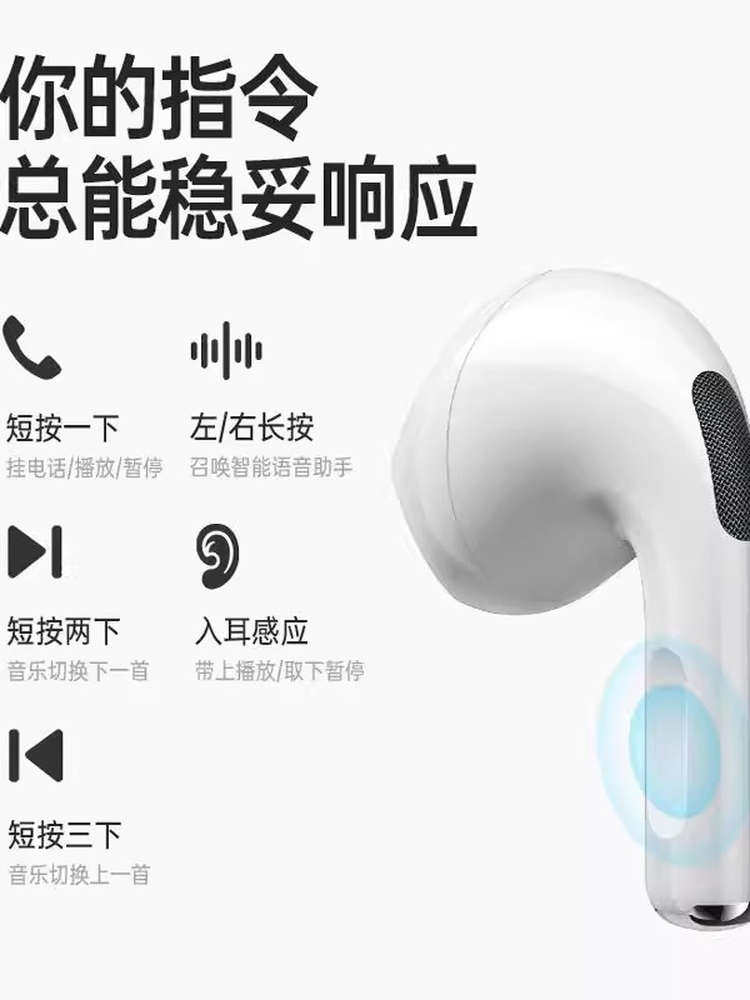Suitable for 2025 New Model Bluetooth Headphones, Official Genuine Original Noise-Cancelling Sports Headphones, Comfortable to Wear for Long Periods, High Sound Quality, True Wireless