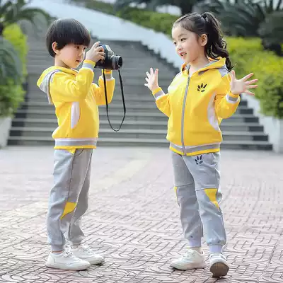 Primary school uniforms spring and autumn three-piece kindergarten uniforms new teachers children's class uniforms sportswear English style