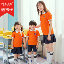 Kindergarten garden clothes summer clothes college style Korean primary school uniform sports suit young teacher clothes 2021 new custom