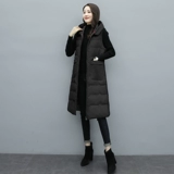 Модный длинный жилет с пухом, демисезонный пуховик, европейский стиль, средней длины, 2019