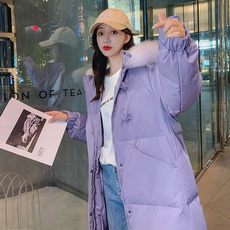 Пальто для беременных 孕妇棉服中长款21秋冬新款韩版大码休闲宽松毛领a字保暖加厚棉衣 Ua&mp