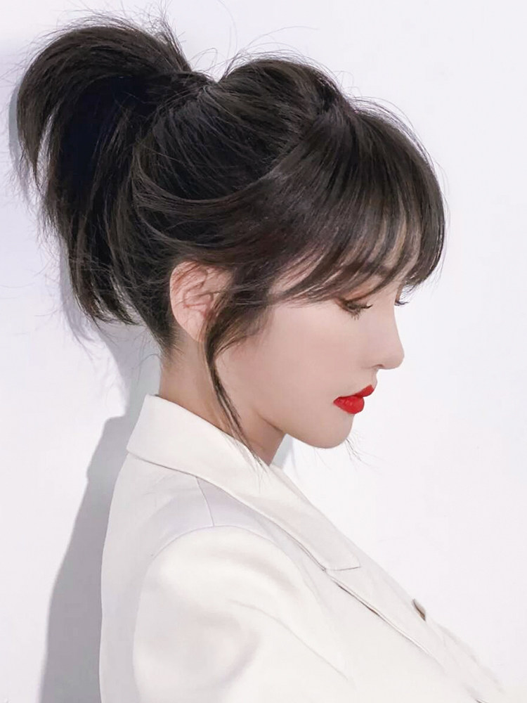 3d French air Bangs wig Female natural invisible incognito simulation white cover fake patch top hair fake bangs