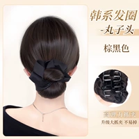 Резинка для волос в корейском стиле с низким пучком [коричнево-черный]