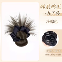 Ободок для волос в корейском стиле с куриными перьями [холодно-коричневый]