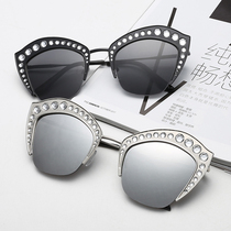 Sunglasses retro sun glasses tide 2021 ladies personality glasses round face elegant star female Korean version of new net red