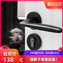 Baroni door lock Indoor bedroom gold universal mute American modern simple split door lock Household