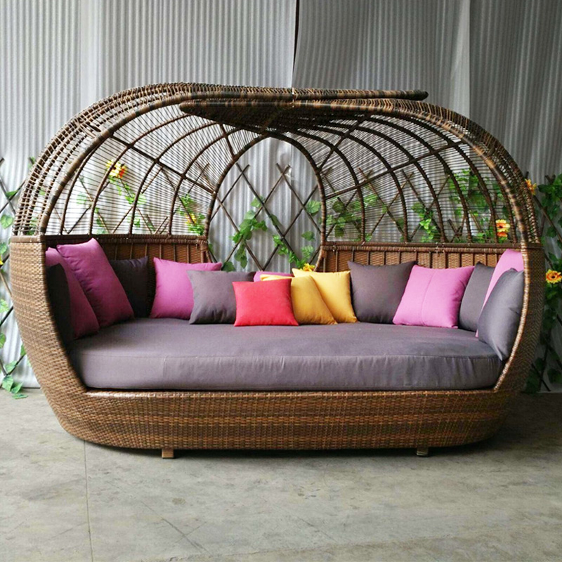 Lying Bed Luncheon Villa Trinkestery Balcony Outdoor Round Bed Casual Combination Bird Nest Furniture