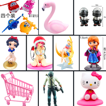 Birthday baking decoration dress up plug-in eating chicken KT Dang Aisha slam dunk beautiful girl white snow Alliance plane doll