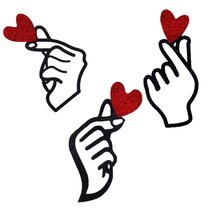 Net red shake sound pop words plug sign cake decorations little brother sister than heart gesture baking plug-in