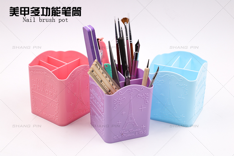 Nail pen chủ hộp lưu trữ hộp cát thanh thùng công cụ hộp cọ mỹ phẩm lưu trữ hộp công cụ móng tay - Công cụ Nail kìm bấm móng tay