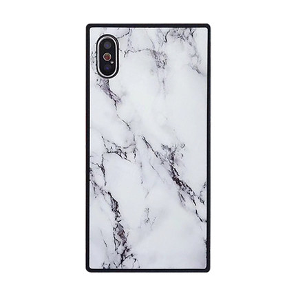 大理石非玻璃方形防摔苹果8x手机壳新款iphon