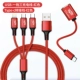 [Интерфейс типа C к USB] Red+[USB One-Drag Three Cable] Red