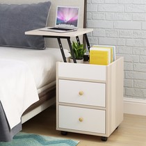 Bedside table Clamshell locker Household bedside computer table Bedside cabinet Removable bedside table Storage small cabinet