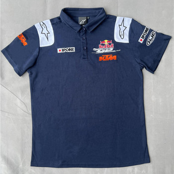 Suitable for Ktm Motorcycles, Motogp Short-Sleeved A-Star Red Bull Polo Shirt Cycling Jersey Factory Team Summer T-Shirt for Men