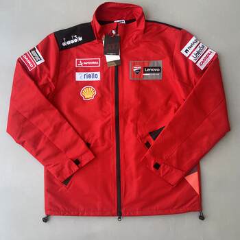 Ducati Factory Team Motorcycle Riding Jacket Softshell Co-Branded Jacket Motogp Waterproof Fleece-Lined Unisex Jacket