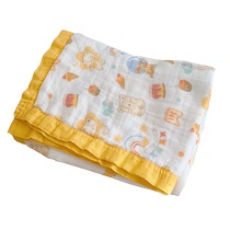 Baby gauze summer cooling quilt bamboo fiber blanket childrens air-conditioning quilt baby towel blanket thin summer kindergarten