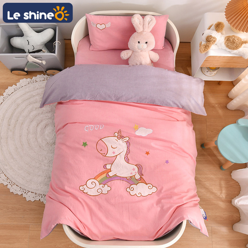 Wash cotton kindergarten quilt three pieces of nap sleeping childhood pure cotton with baby packed baby into garden cots