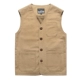 Jeep xe ngựa trung niên cotton giản dị vest nam mùa xuân và mùa hè vest vai túi nhiều túi vest mỏng phần trung niên vest - Áo vest cotton áo ghi lê