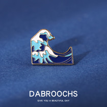 Huang Zitao same brooch Japanese cute cartoon ins tide waves metal badge bag buckle needle clothes accessories