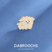 Huang Zitao with the same Japanese cute cartoon dog brooch Alloy drop oil badge bag clothes collar pin badge