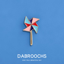 Xiao Zhan the same windmill brooch cute Japanese badge clothes collar pin corsage bag accessories anti-light pin