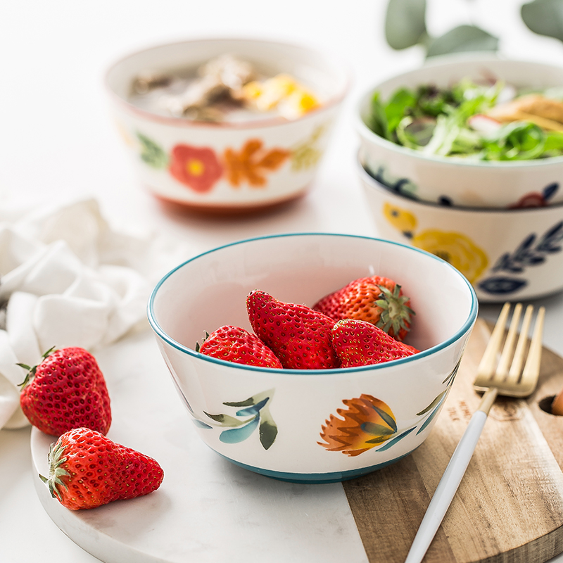 Japanese ins creative ceramic tableware soup bowl rainbow such as bowl mercifully rainbow such always pull rainbow such as bowl Nordic home eat rainbow such as bowl mix rainbow such use