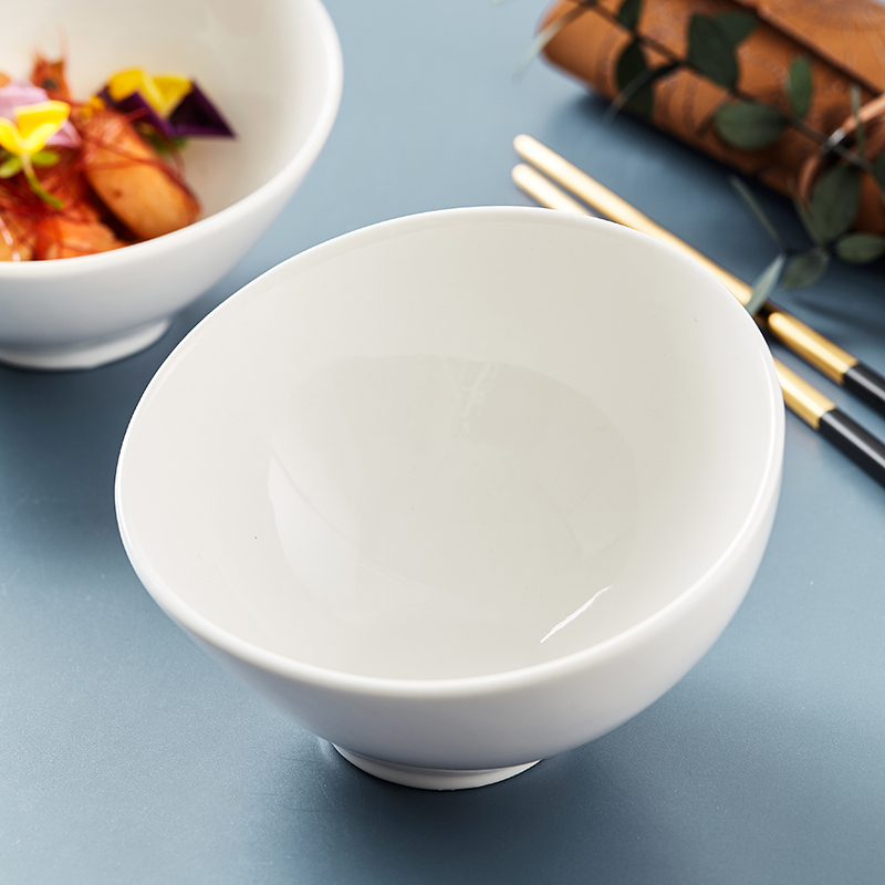 The Nordic ins creative web celebrity tableware pure white ceramic bowl pudding bowl of a single small dessert bowl of fruit bowl