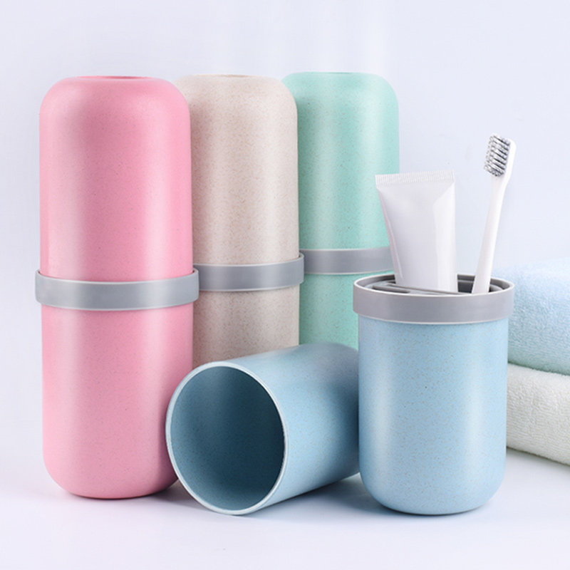Travel mouthwash cup Toothbrush box Portable brushing cup Washing set Storage creative simple couple tooth tooth cylinder