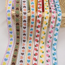 East Color Embroidered Lace Strawberry Love Lace Pinewood Webbing Cloth Art DIY Head Decorated Hair Clip Decorative Lace Accessories