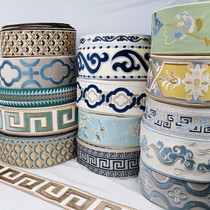 New Chinese style High-end Embroidered Curtain Lace Hanfu Webbing Webbing With Pillow Cushion Sofa Cloth Art Accessories